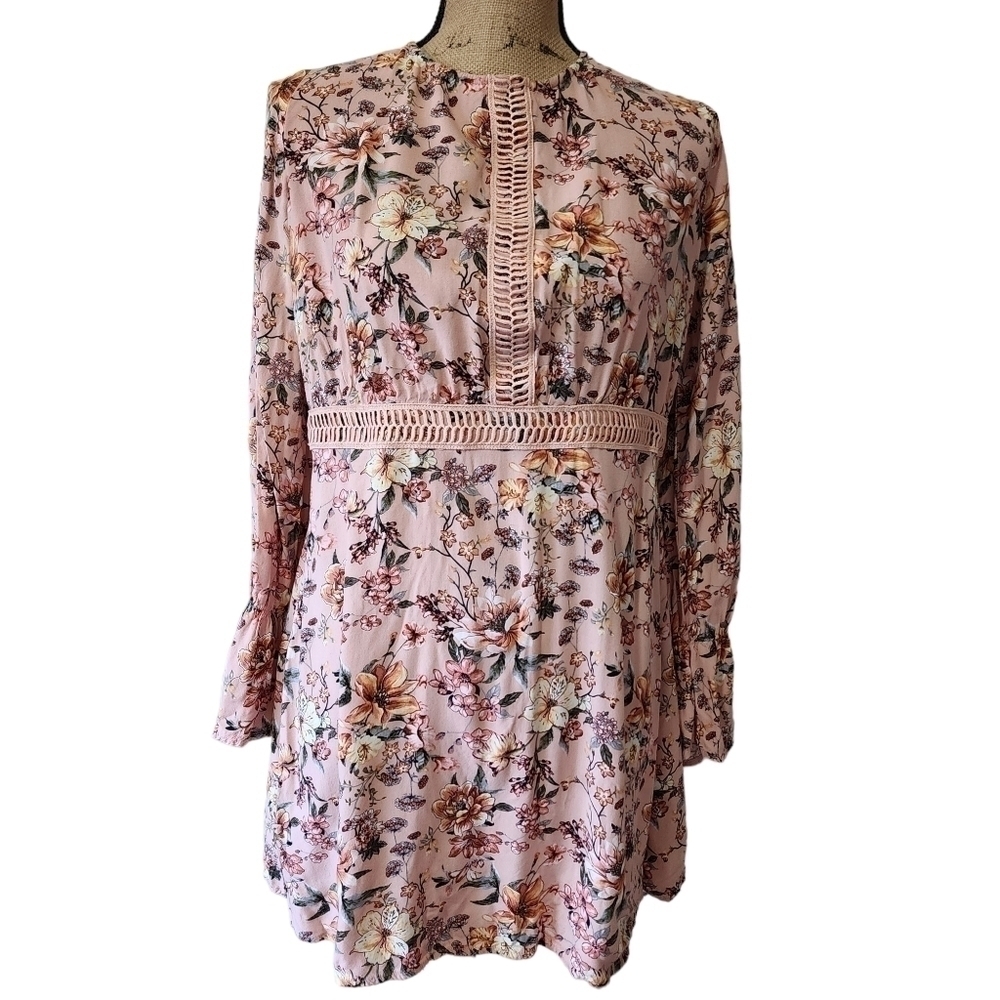 Live to be Spoiled Tunic Floral Peach Top - XL